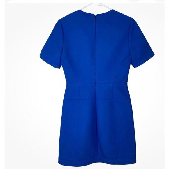 Tibi Dress Womens Half Sleeve Mini Scuba Cobalt Blue Dress Size Small 1769 - Picture 2 of 9